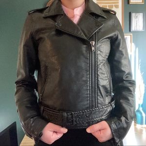 Vegan Leather Motorcycle Jacket 🏍